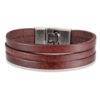 Classic Style Double Layer Toggle-clasp PU Leather Bracelet For Men Budget Friendly Accessories 