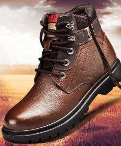 Genuine Leather Snow Waterproof Boots Men's Shoes Shoes