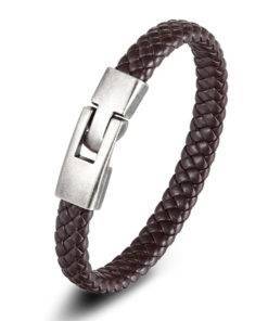 Men’s Easy Hook PU Leather Bracelet Budget Friendly Accessories