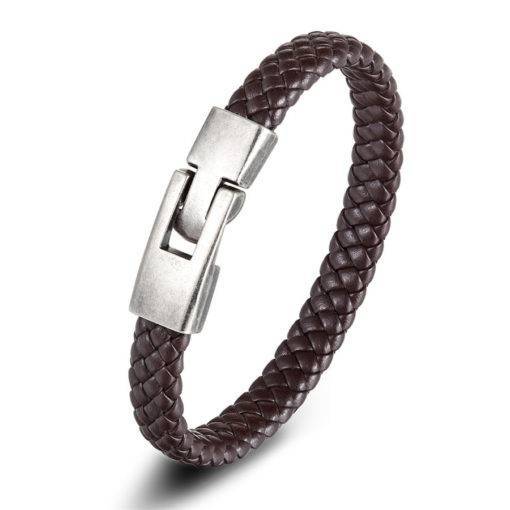 Men’s Easy Hook PU Leather Bracelet Budget Friendly Accessories