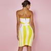 Ocstrade Summer Bandage Dresses Party 2019 New Strapless Sexy Bandage Dress Yellow Bodycon Womens Mini Bandage Dress Rayon XL Dress Women's Women's Clothing 