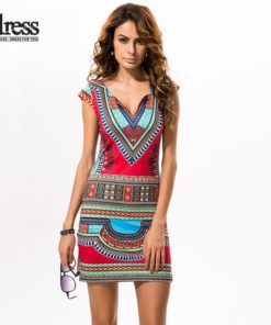Traditional African Print Dress Bodycon Casual Dress Dresses Women's Women's Clothing