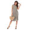 Women Suspender Solid Color Sleeveless Casual Dress Dress 