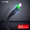 10pcs/lot YKZ LED 3A USB Type C Fast Charging Cable Cell Phones & Accessories 