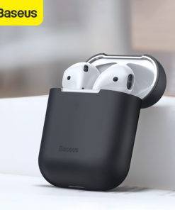 Baseus Colorful Silicone Cover For AirPods Cell Phones & Accessories