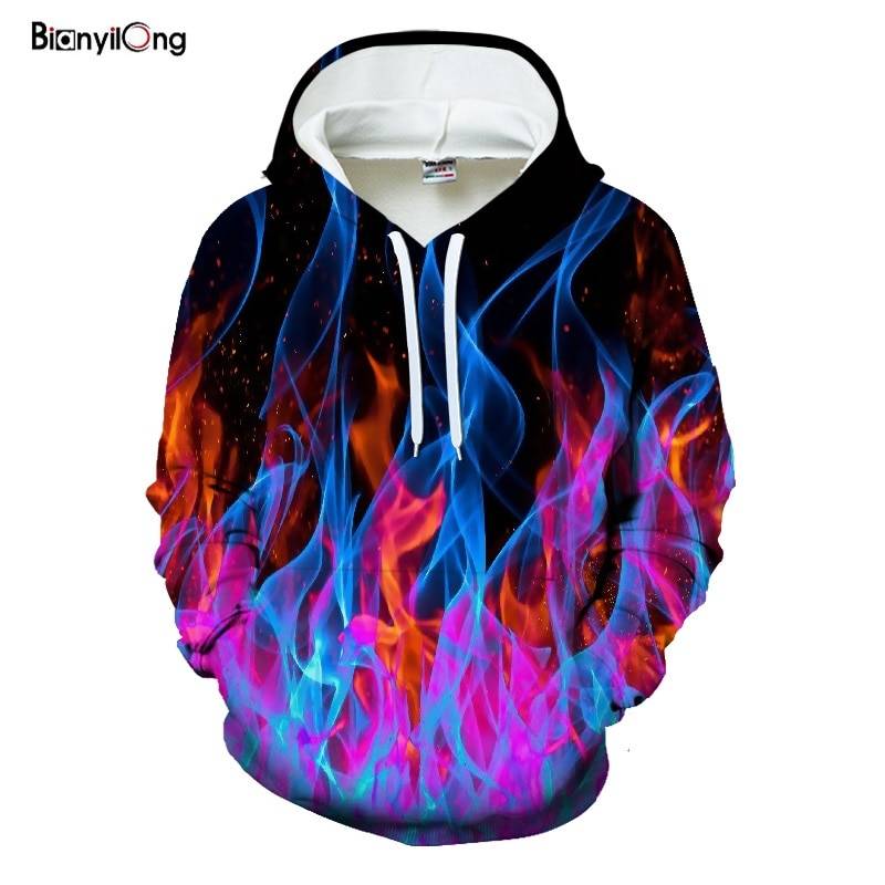 Colorful Flame 3D Hoodie | Liquidation Square