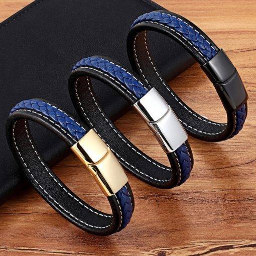 Men’s Cross Braided Design Leather Bracelet Budget Friendly Accessories