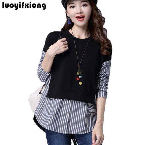 Spring Female Long Sleeve Casual Striped Patchwork Dresses Women's Women's Clothing