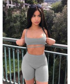 Women Sexy Short Two Piece Set Crop Tops Our Best Sellers Tops & Tees