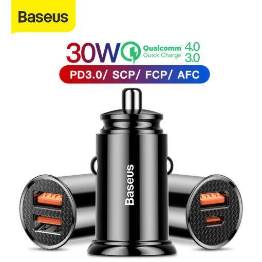 Baseus 30W Quick Charge 4.0 3.0 USB Car Cell Phones & Accessories
