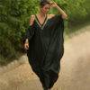 Cold Shoulder V Neck Bats Sleeve Loose Summer Beach Dress Dress Women's Women's Clothing