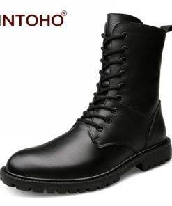 JINTOHO Genuine Leather Mens Winter Shoes Men's Shoes Shoes