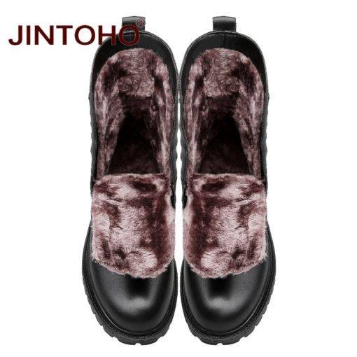 JINTOHO Genuine Leather Mens Winter Shoes Men's Shoes Shoes
