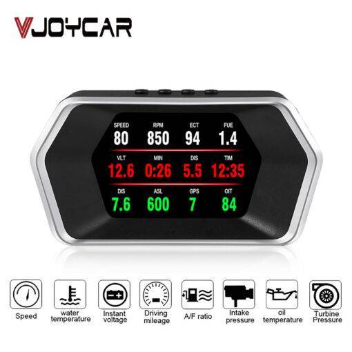 Newest Head Up Display OBD Car Electronics HUD Display P17 OBD2+GPS Dual Mode GPS Speedometer Clear Faulty Code PK C1 RPM Temp Auto Parts and Accessories Car Electronics General Merchandise