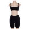 Women Sexy Short Two Piece Set Crop Tops Our Best Sellers Tops & Tees 