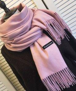 Women Solid Color Cashmere Scarves with Tassel Women's Accessories Accessories