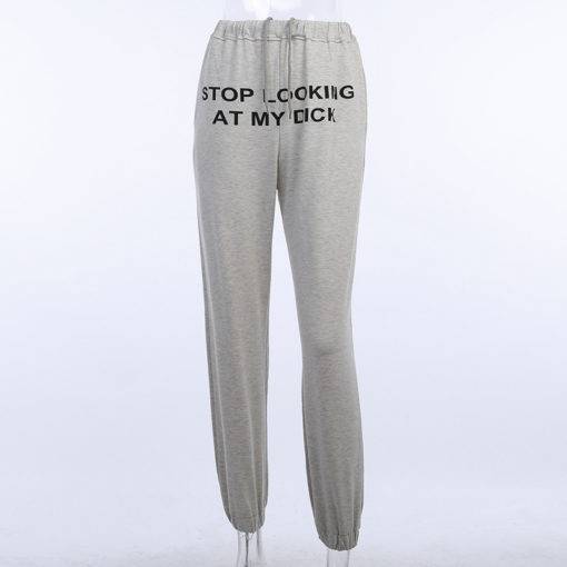 Women Sweat Pant Letter Print High Waist Cotton Joggers Our Best Sellers Bottoms