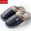 ASIFN Indoor Leather Winter Waterproof Slipper Men's Shoes Shoes 