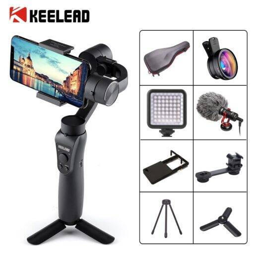 KEELEAD 3-Axis Handheld Gimbal Stabilizer w/Focus Zoom Cool Tech Gadgets