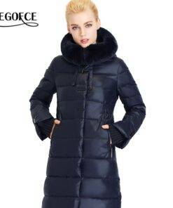 MIEGOFCE Medium Length Women Parka With a Rabbit Fur Winter Thick Coat Sweaters Women's Women's Clothing