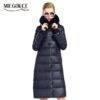 MIEGOFCE Medium Length Women Parka With a Rabbit Fur Winter Thick Coat Sweaters Women's Women's Clothing 