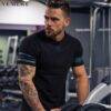 Men Breathable Gym T-shirt Tops & Tees 