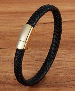 Men’s Simple Design Genuine Leather Bracelet Budget Friendly Accessories