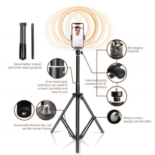 26cm USB LED Light Ring and Flash Lamp With 130cm Tripod Stand Cool Tech Gadgets