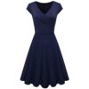 V-neck bodycon casual dress elastic cotton sexy sundress beach holiday plus size party dresse Dresses Women's Women's Clothing 