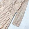 Spanish Design O Neck Lace Patchwork Pleated Fairy Dress Dresses Women's Women's Clothing 