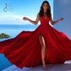Justchicc Red Evening Party Long Dress Dresses Women's Women's Clothing