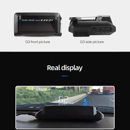 Updated Version OBD Car Head Up Display Car Electronics HUD Display Digital Speed Projector Overspeed Warning GPS Speedometer Auto Parts and Accessories Car Electronics General Merchandise