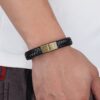Men’s Vintage Stainless Steel Hand-knitted Leather Bracelet Budget Friendly Accessories 