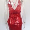 Bonnie Forest Glam Slim Sequins Bodycon Party Dress Dresses Women's Women's Clothing 