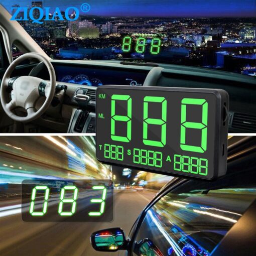 Head UP Display GPS Speedometer Display Digital Projector Auto Electronics Speed Display Car GPS Overspeed Alarm ZIQIAO C80 Auto Parts and Accessories Car Electronics General Merchandise