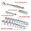 WORKPRO 24PC Tool Set Torque Wrench Socket Set 3/8″ Ratchet Wrench Socket Spanner Tools & Machinery Hand Tools