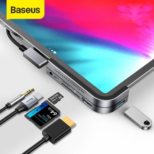 Baseus USB C HUB to USB 3.0 HDMI USB HUB for iPad Pro iPads, Tablets & eReaders
