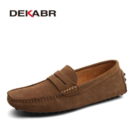 DEKABR Men Loafers Soft Moccasins High Quality Spring Autumn Genuine Leather Shoes Men's Shoes Shoes