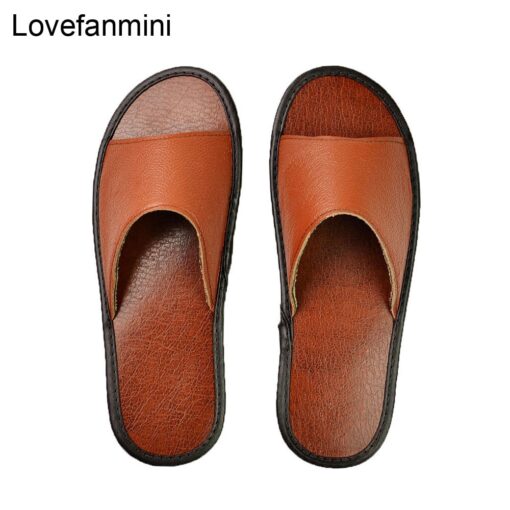 Genuine Cow Leather slippers Men's Shoes Shoes