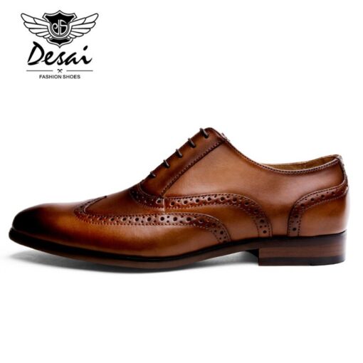 DESAI Brand Full Grain Leather Men Oxford Shoes Men's Shoes Shoes