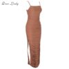 Deer Lady Long Club Elegant Bodycon Maxi Dress Slit Strap Dress Women's Women's Clothing 