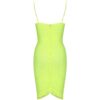 Ocstrade Women Neon Green Ruched Organza Mesh Dress Dress Women's Women's Clothing 